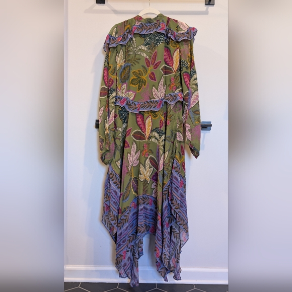 NWT Farm Rio Floral Ruffle Maxi Dress - Picture 5 of 7